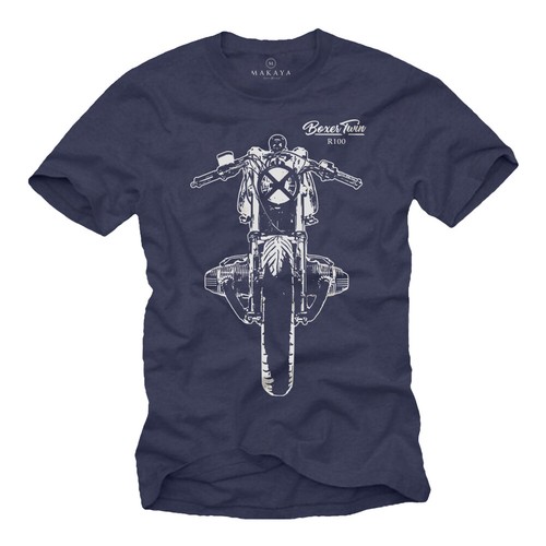 Motorrad shirt herren blau - t-shirt,
